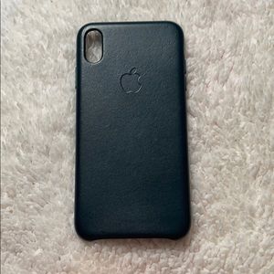 Forrest Green Leather Apple IPhone XS Max case